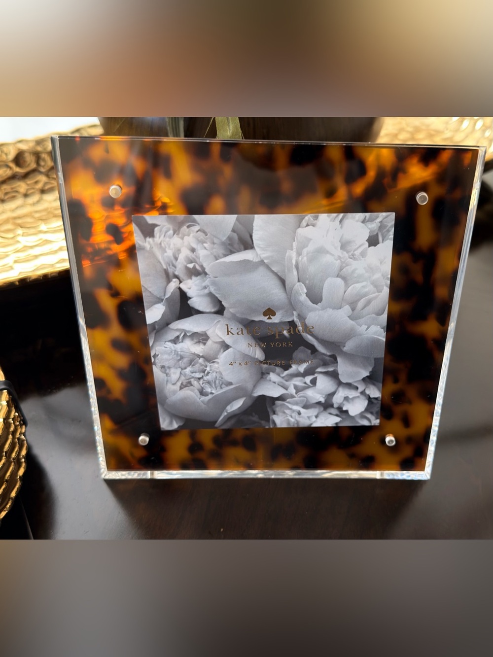 kate spade Tortoiseshell Acrylic Picture Frame - Brown and Black